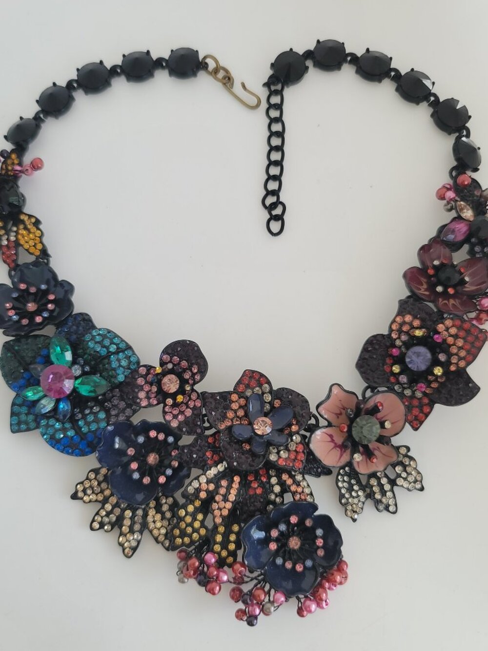 Multicolored Floral Statement Necklace